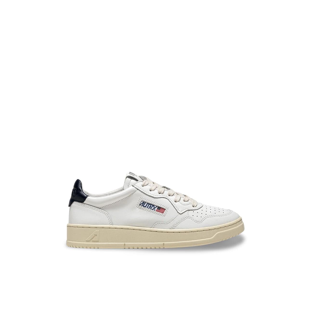 AUTRY Sneakers uomo Medalist Low in pelle Bianco e Blue
