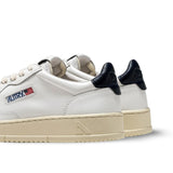 AUTRY Sneakers uomo Medalist Low in pelle Bianco e Blue