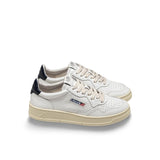 AUTRY Sneakers uomo Medalist Low in pelle Bianco e Blue