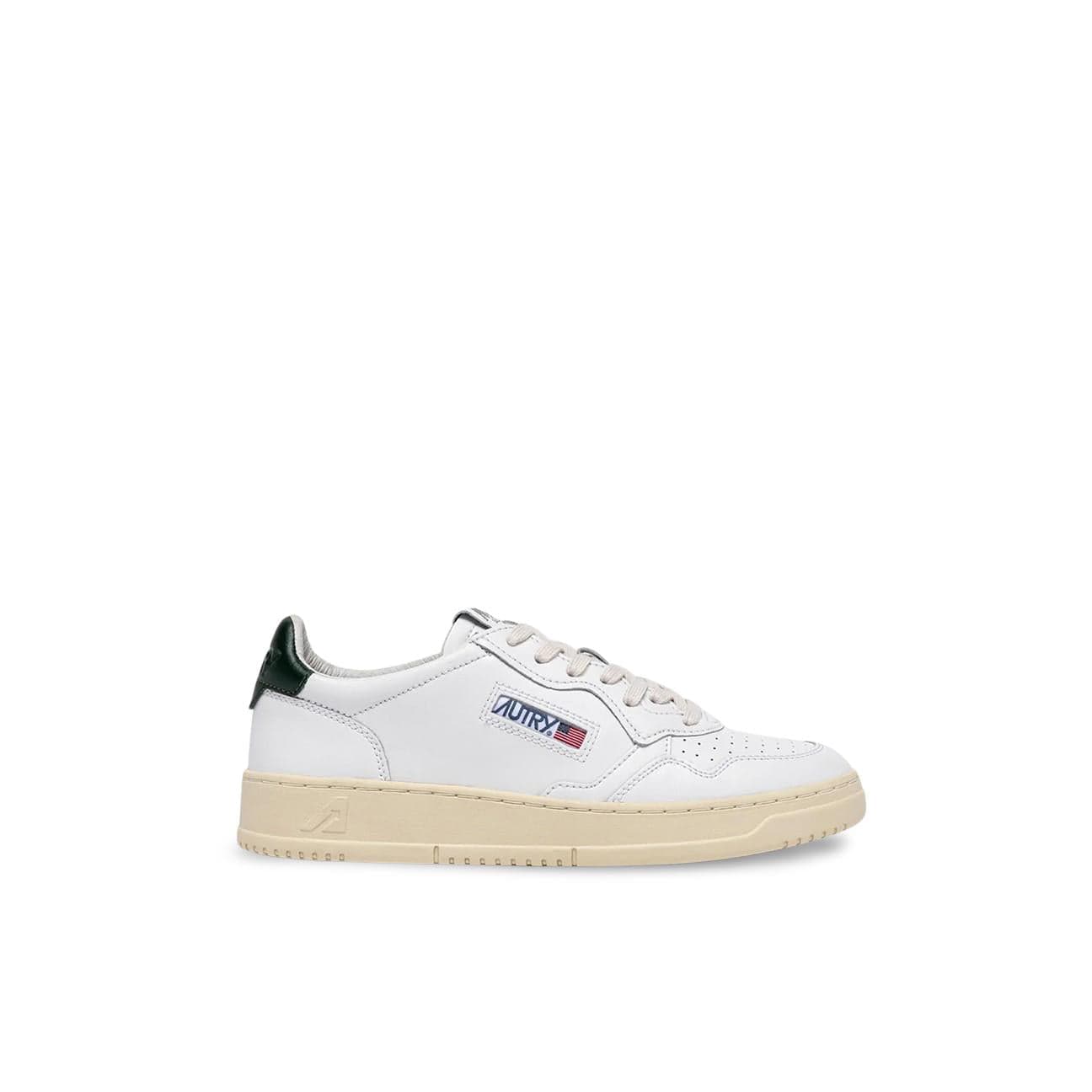 AUTRY Sneakers uomo Medalist Low in pelle Bianco e Pine