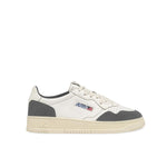AUTRY Sneakers uomo Medalist Low in pelle e suede Bianco e Morel