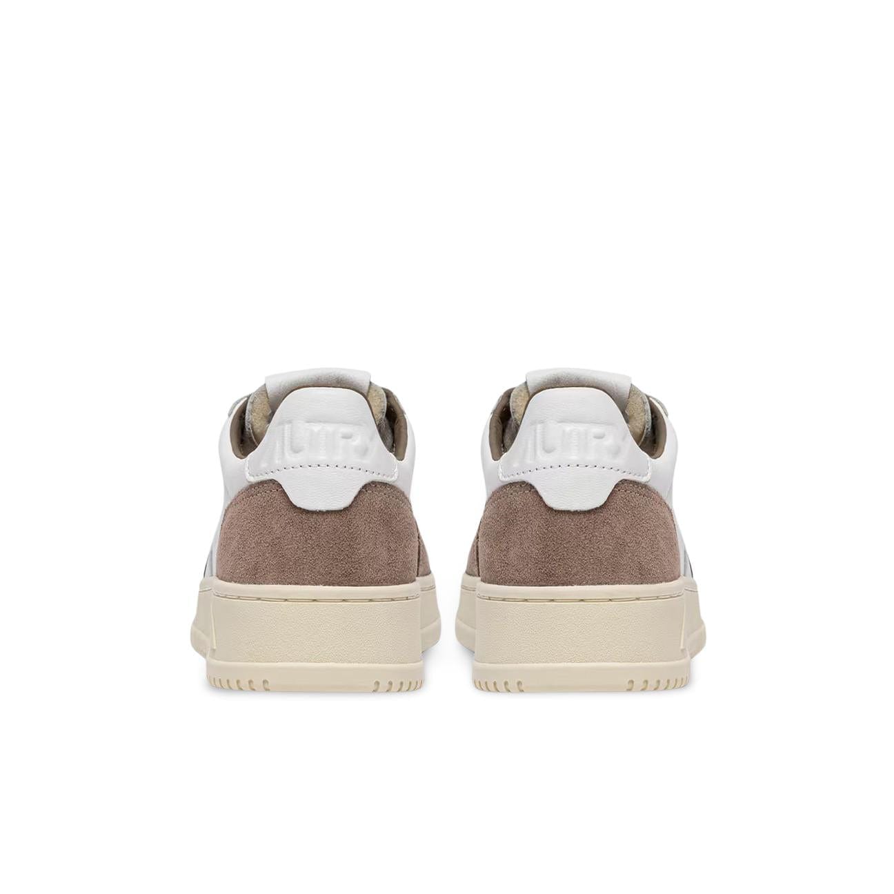 AUTRY Sneakers uomo Medalist Low in pelle e suede Bianco e Tobacco