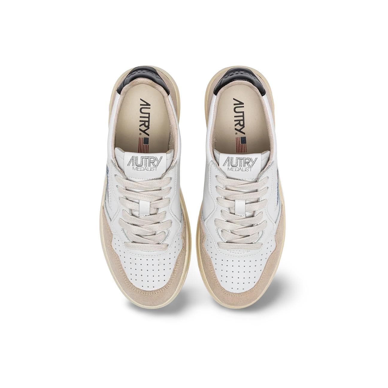 AUTRY Sneakers uomo Medalist Low in pelle e suede Nero