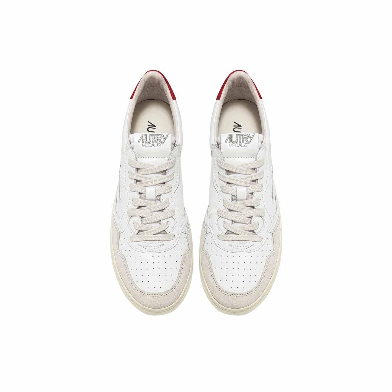 AUTRY Sneakers uomo Medalist Low LS43  in pelle e suede Rosso