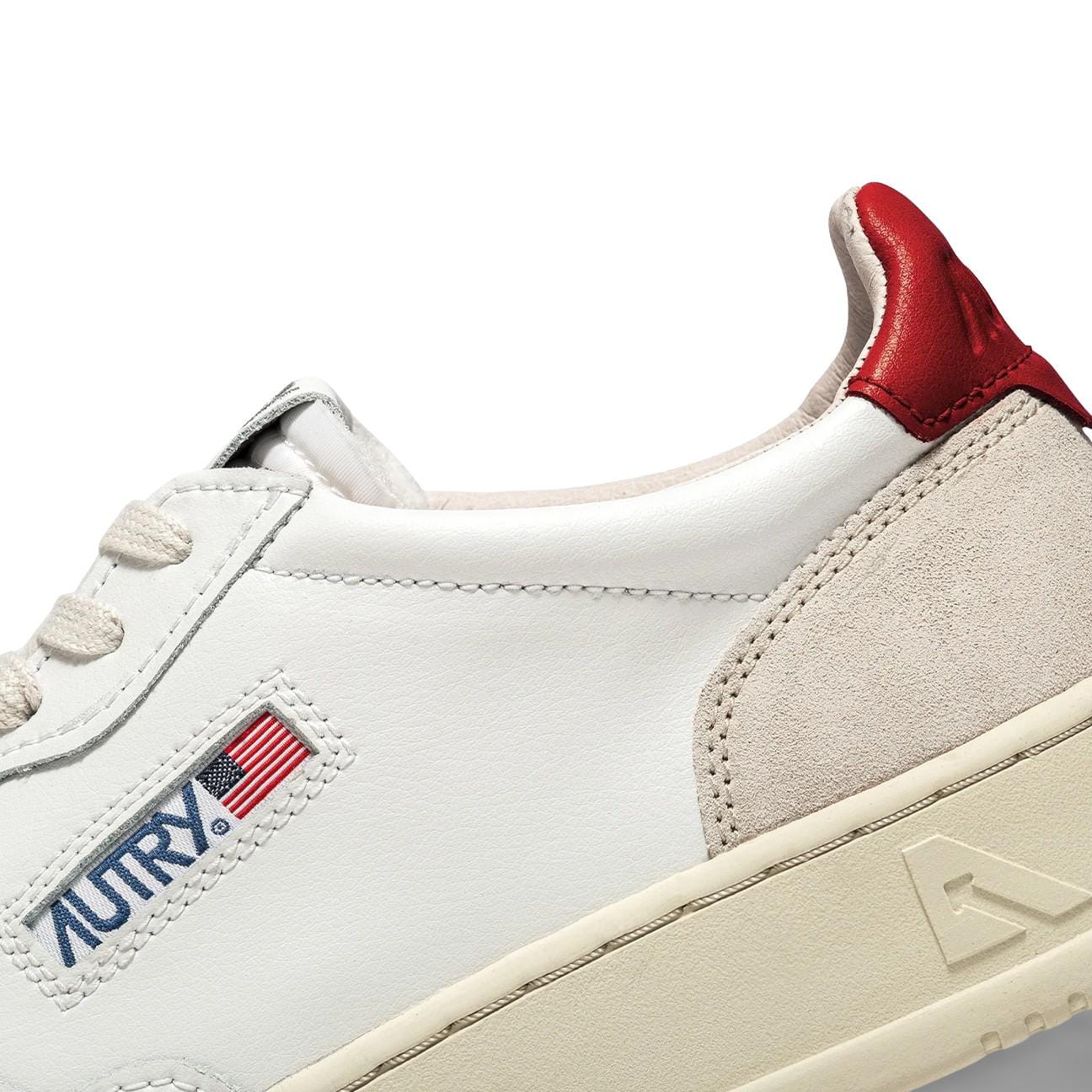 AUTRY Sneakers uomo Medalist Low LS43  in pelle e suede Rosso