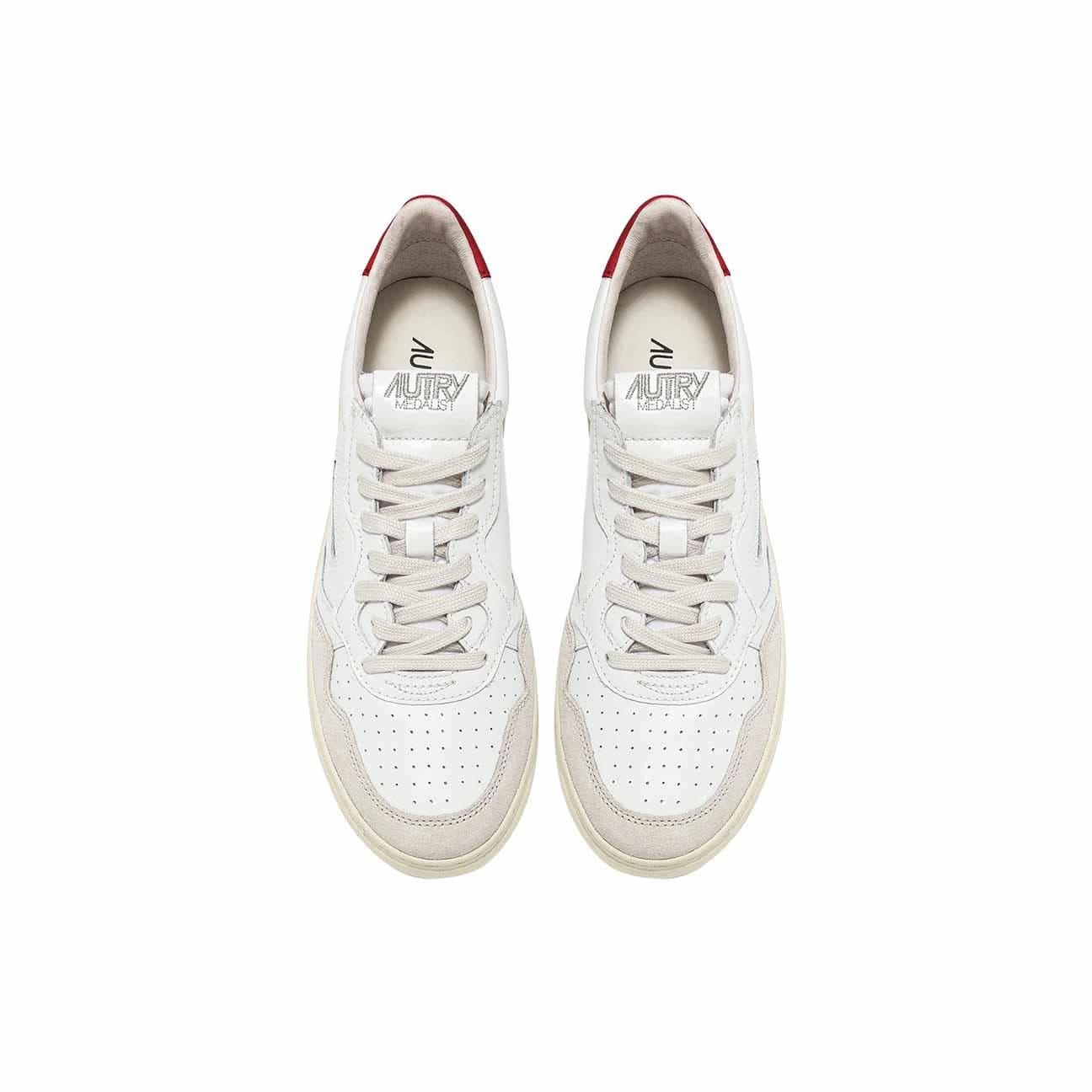 AUTRY Sneakers uomo Medalist Low LS43  in pelle e suede Rosso