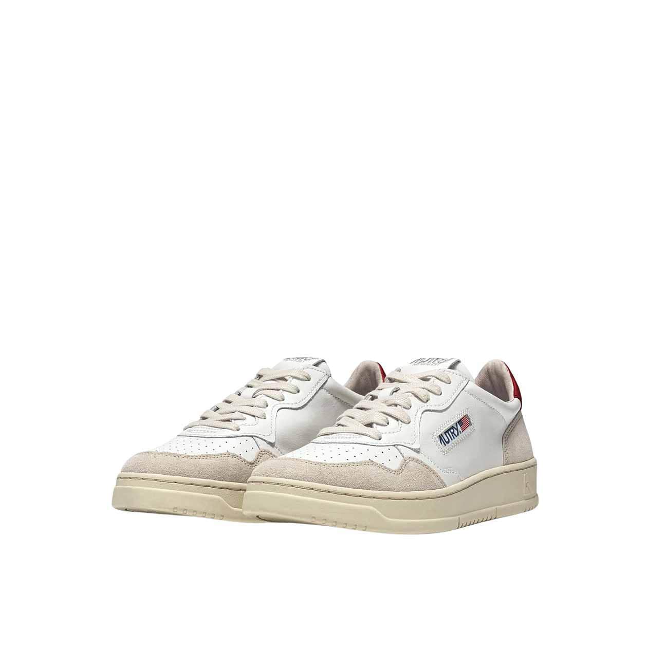 AUTRY Sneakers uomo Medalist Low LS43  in pelle e suede Rosso