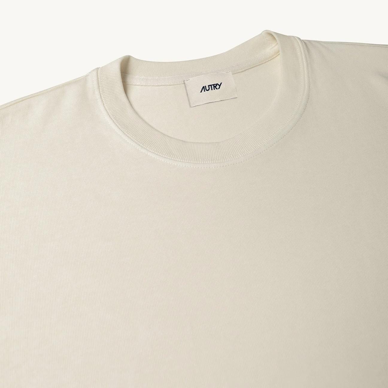 AUTRY T-Shirt donna in cotone Panna