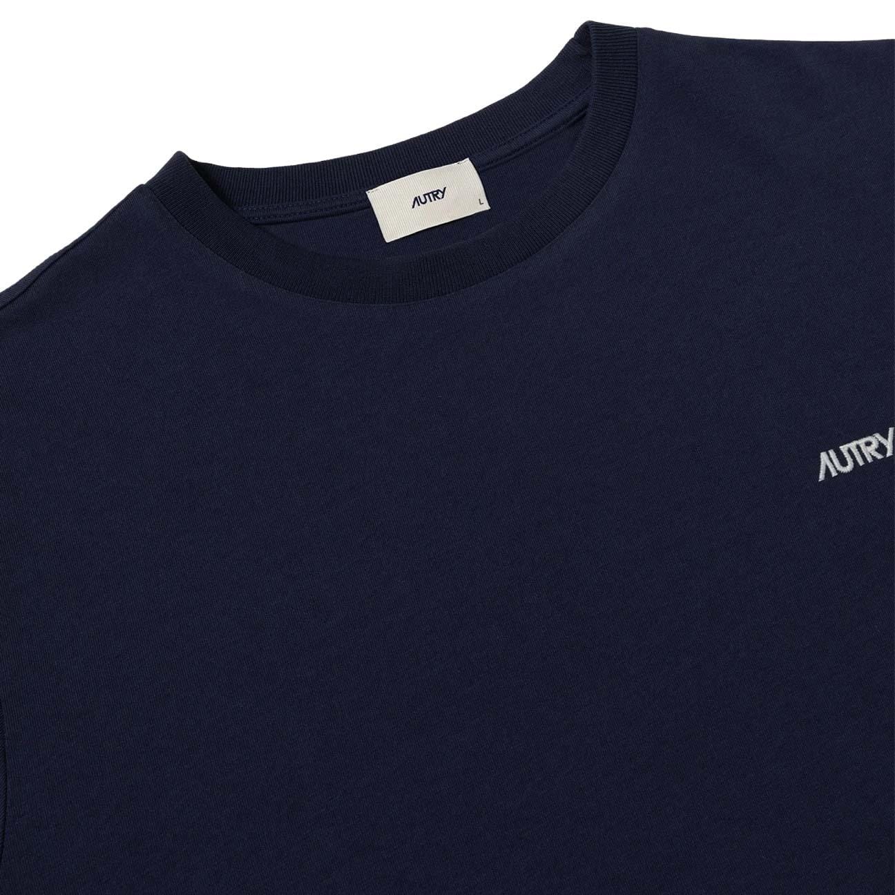 AUTRY T-Shirt uomo girocollo con logo Blue