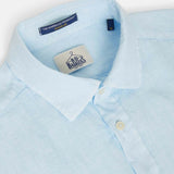B.D. BAGGIES Camicia uomo in lino Bradford Celeste