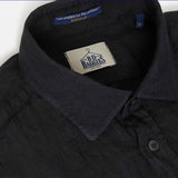 B.D. BAGGIES Camicia uomo in lino Bradford Nero