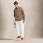 B.D. BAGGIES Camicia uomo in lino Bradford Tabacco