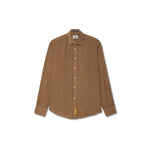 B.D. BAGGIES Camicia uomo in lino Bradford Tabacco