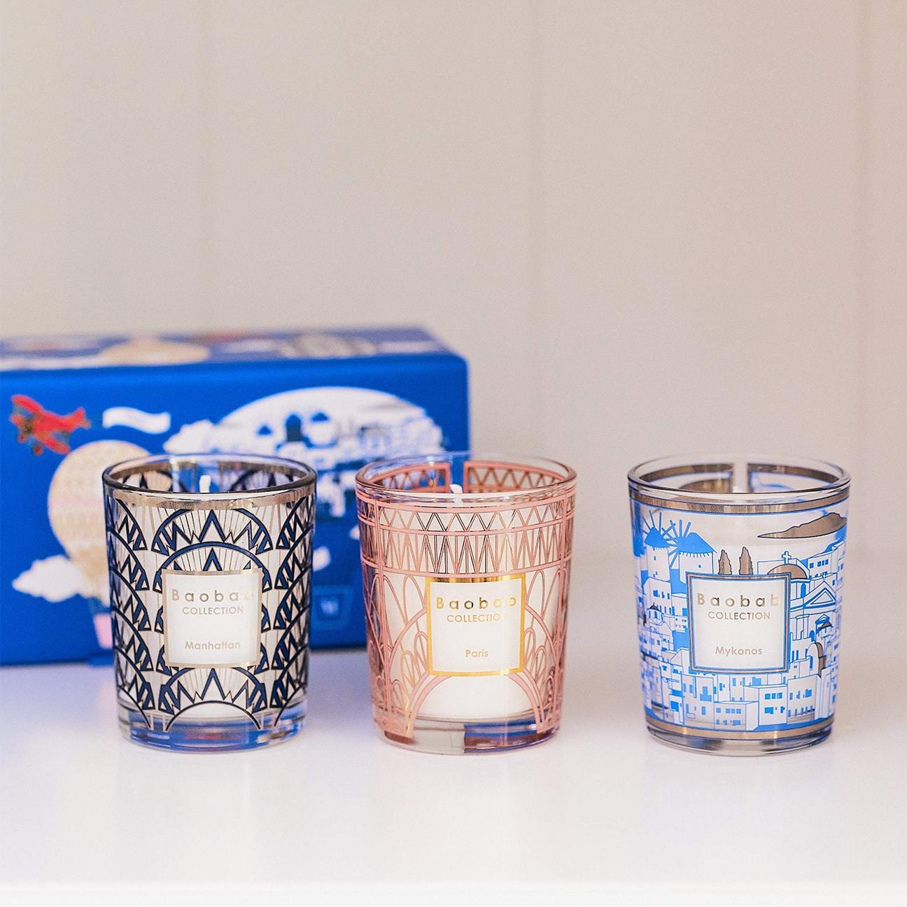 BAOBAB Box Candles Trio Manahattan Mikonos Paris