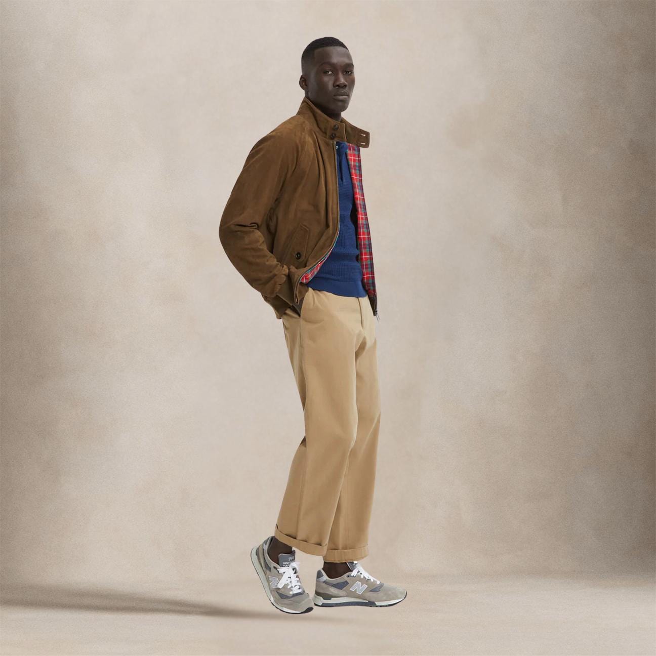 BARACUTA Giacca uomo in camoscio G9 Dark Olive