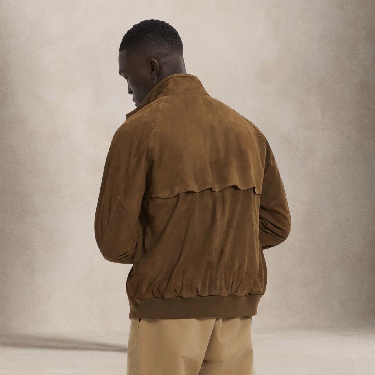 BARACUTA Giacca uomo in camoscio G9 Dark Olive