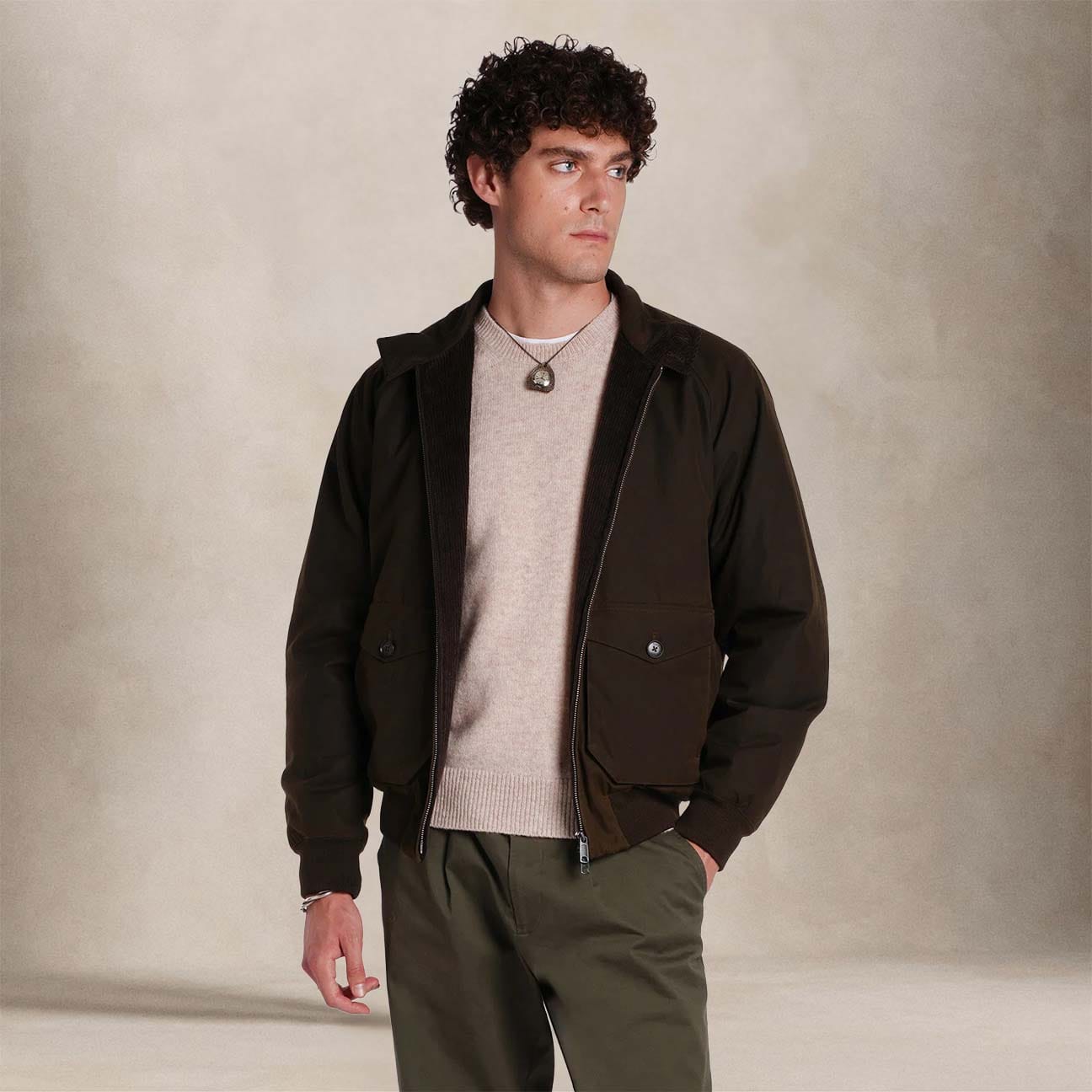 BARACUTA Giubbotto uomo G9 Waxed Deep Moss