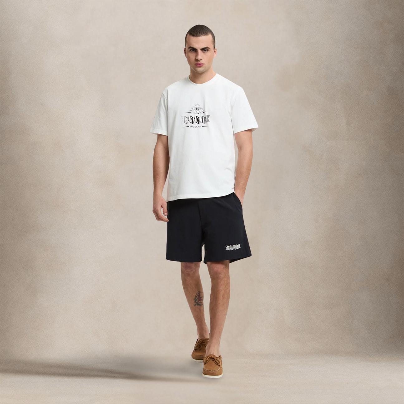 BARACUTA T-Shirt uomo con logo Bianco