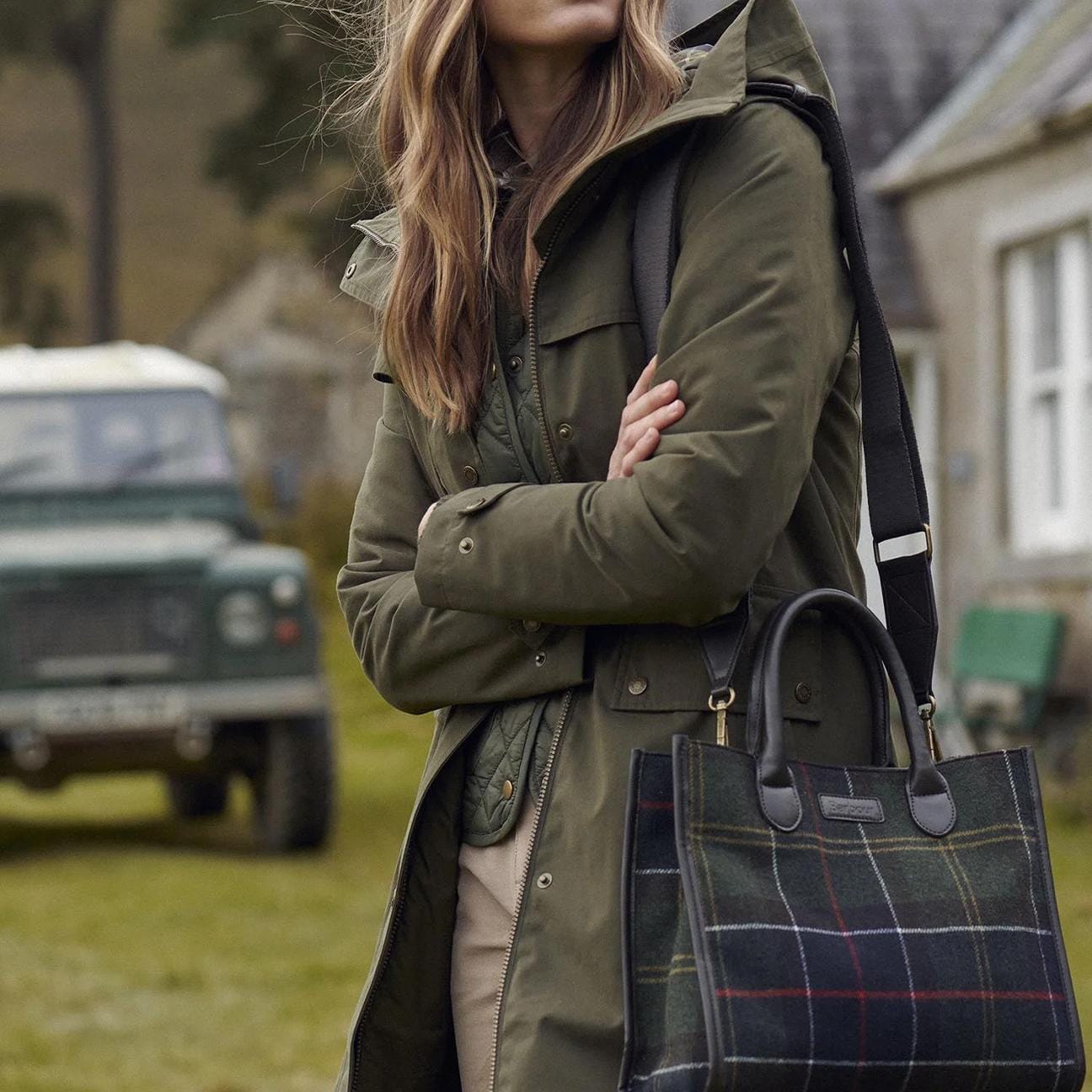 BARBOUR barrhill tartan tote bag