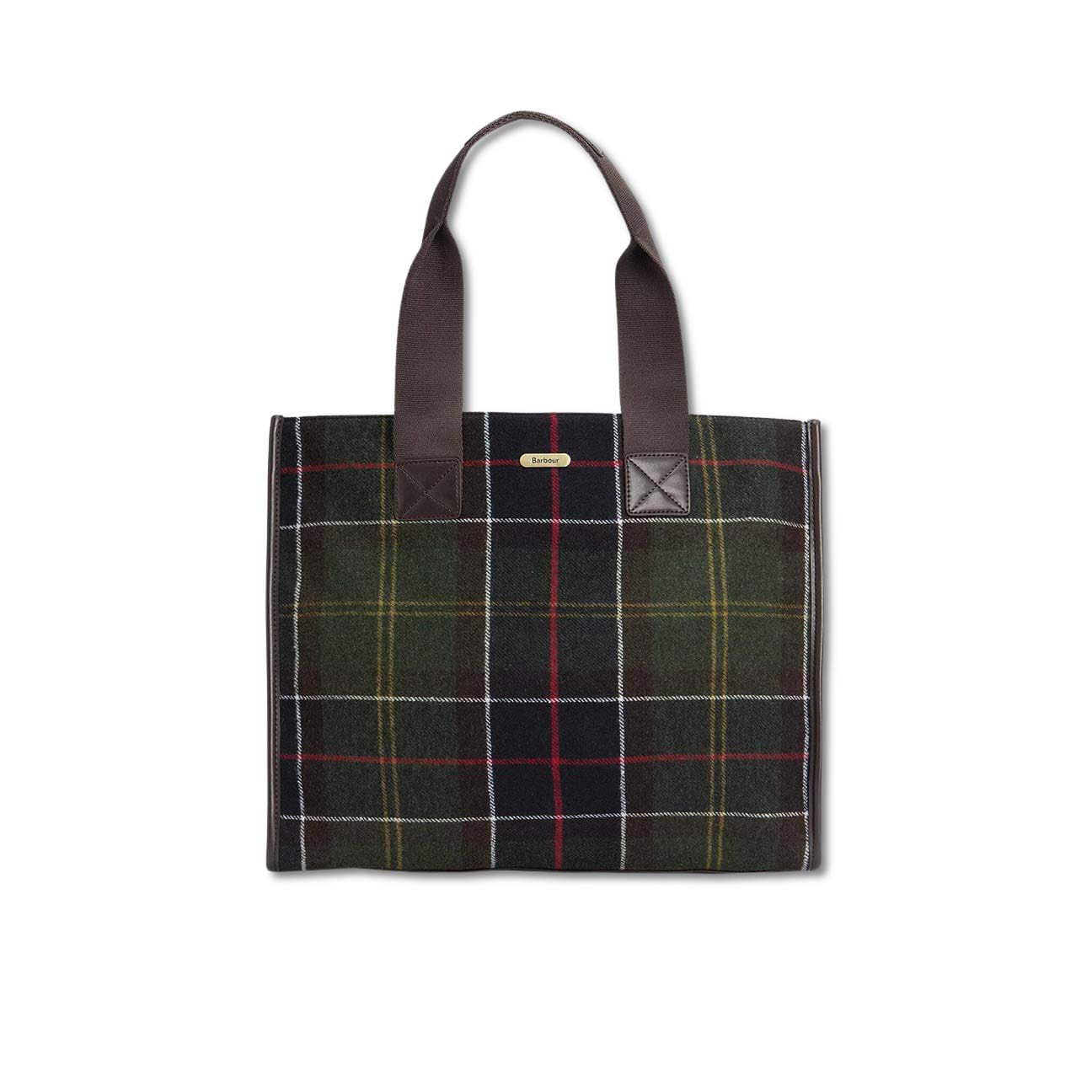 BARBOUR Borsa donna Tote Turnberry in Classic Tartan Verde