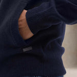 BARBOUR Cardigan uomo in lana Blue