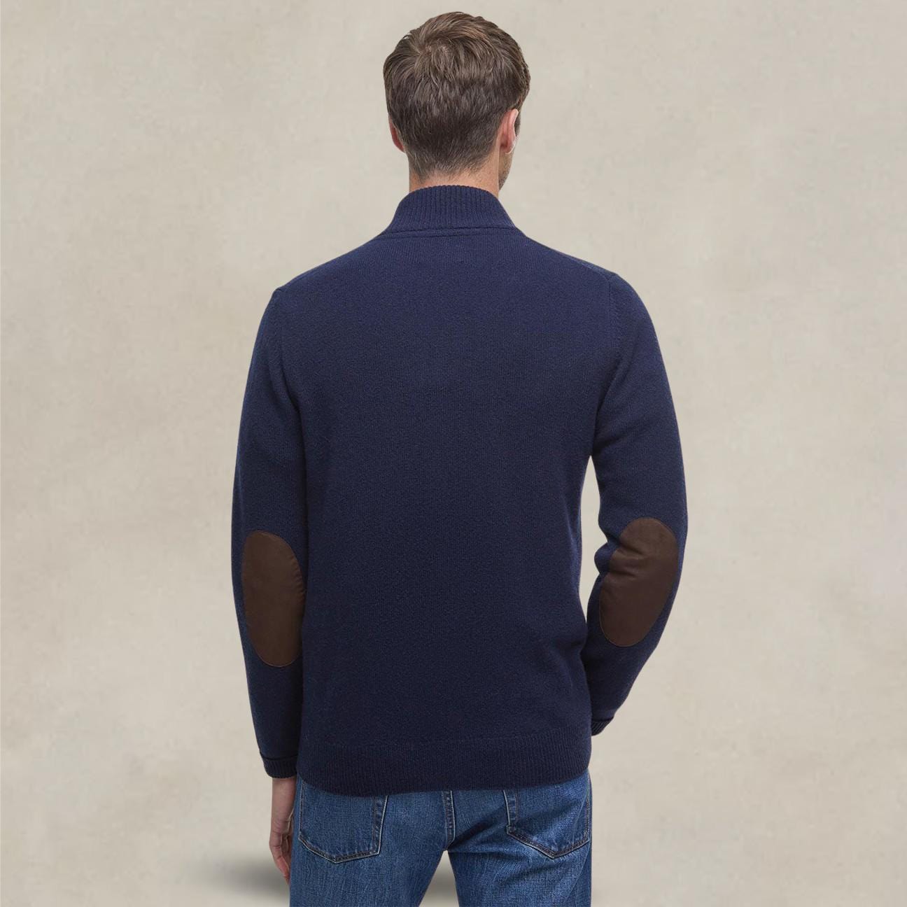 BARBOUR Cardigan uomo Patch Blue