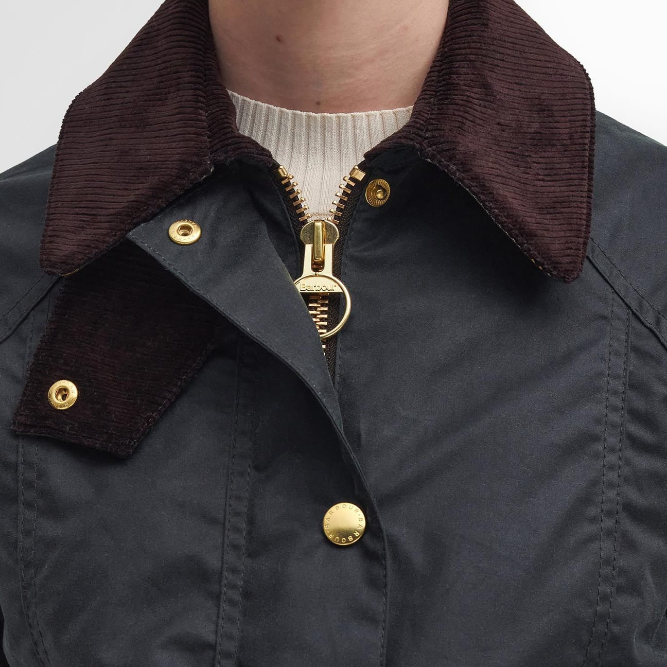 BARBOUR Giacca cerata donna Beadnell Crop Sage