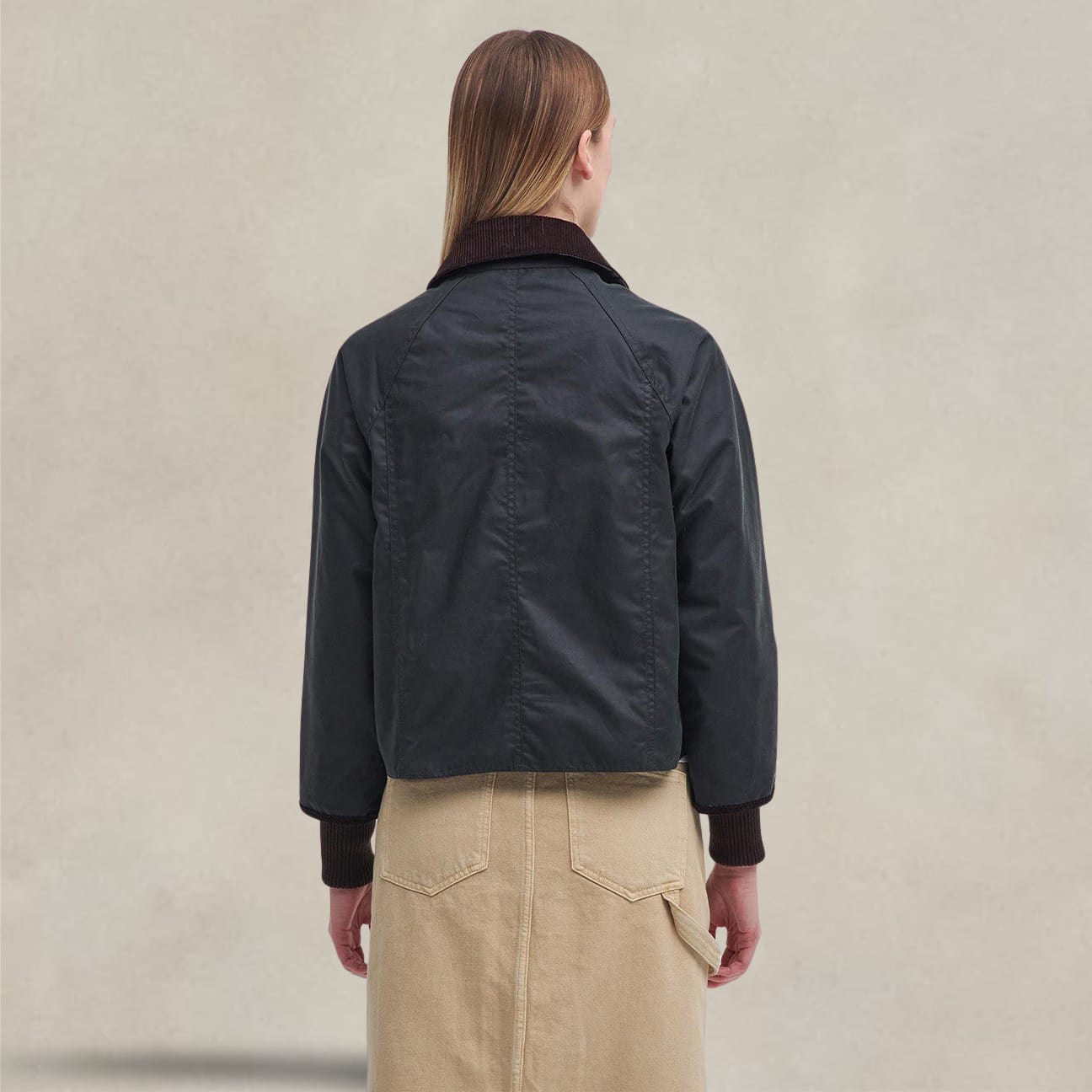 BARBOUR Giacca cerata donna Beadnell Crop Sage