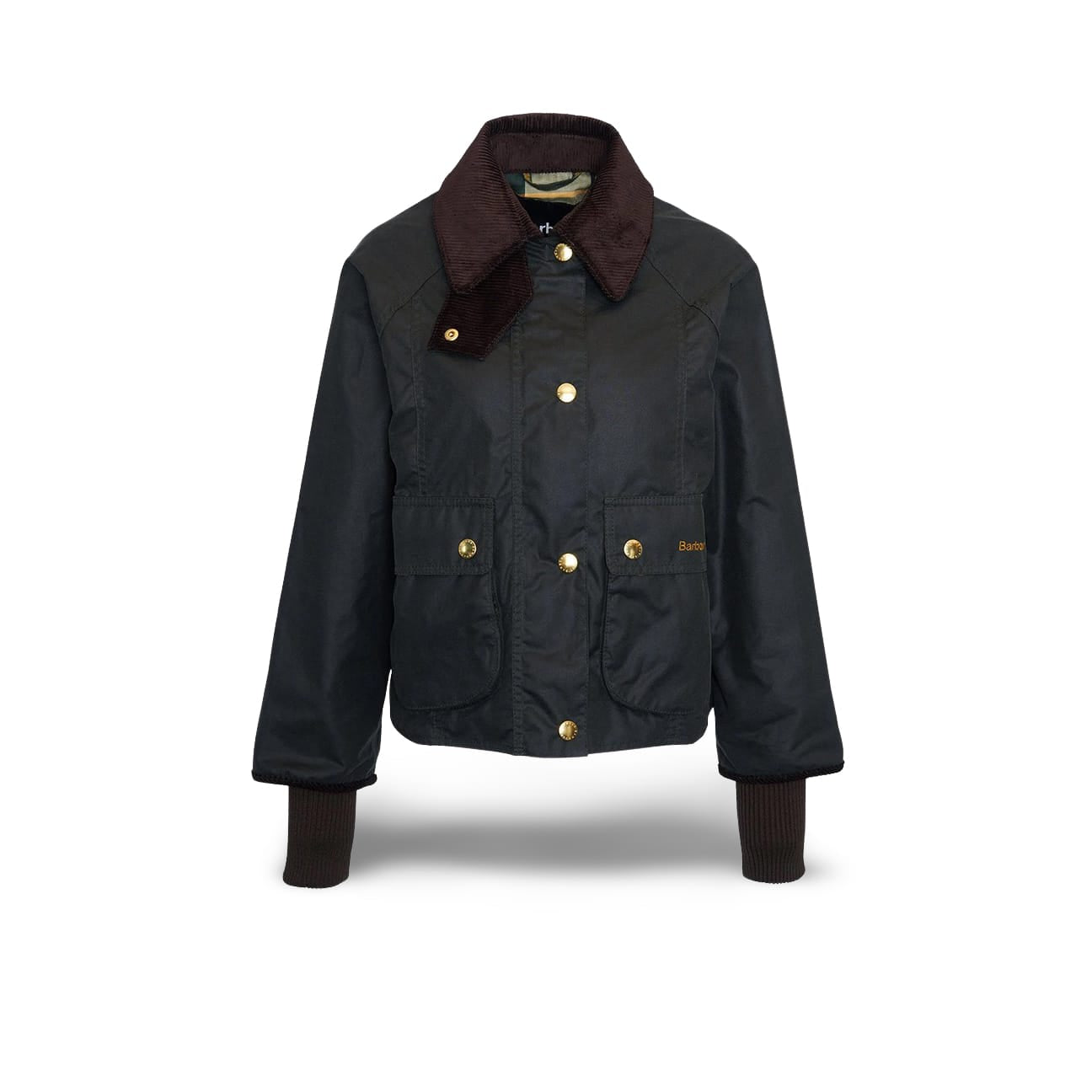 BARBOUR Giacca cerata donna Beadnell Crop Sage