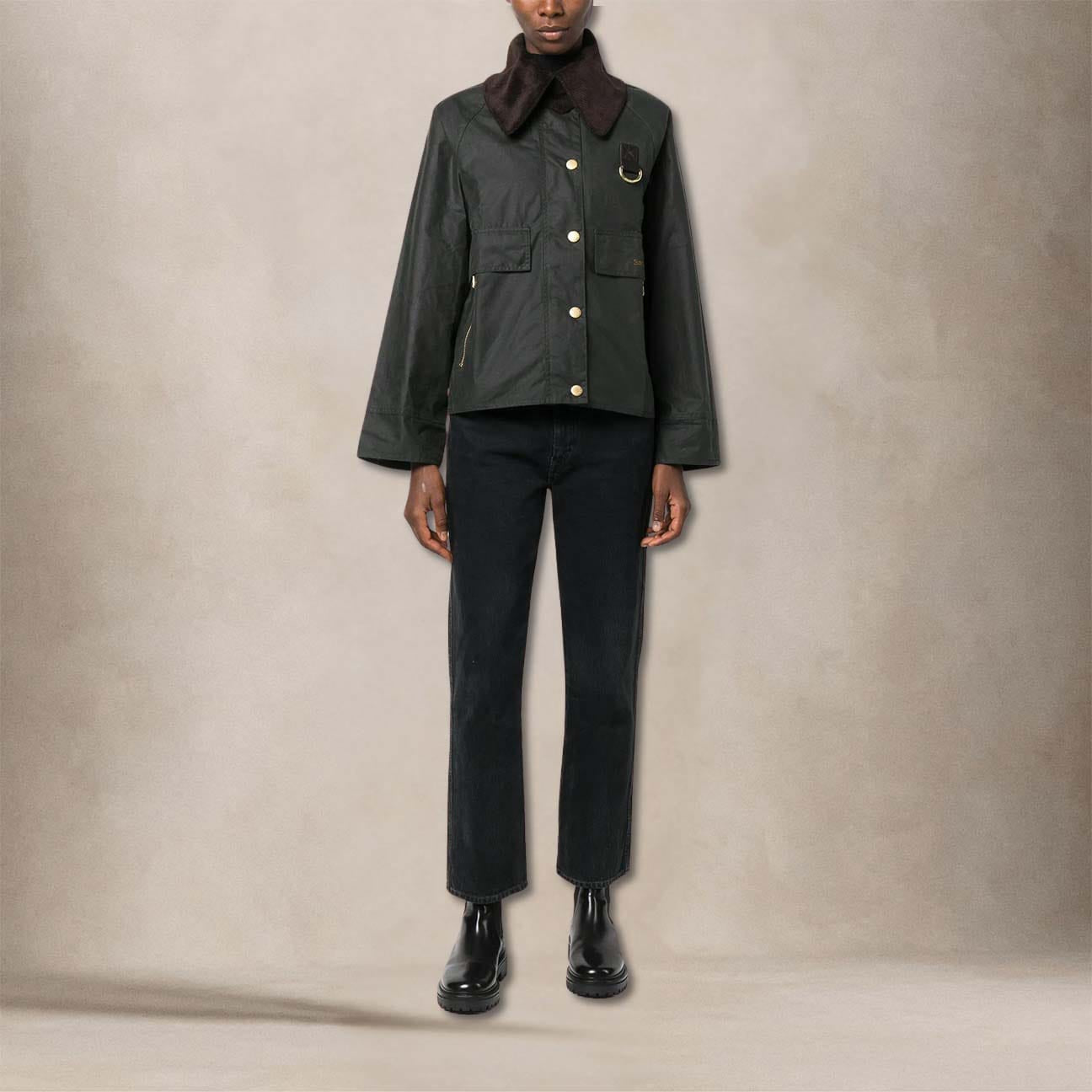 BARBOUR Giacca cerata donna Catton Wax Sage