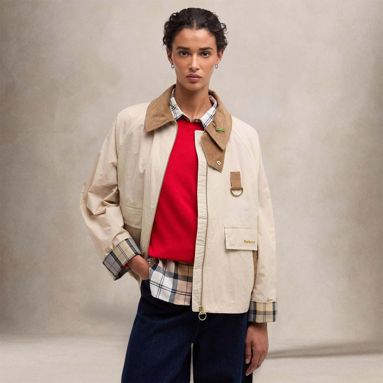 BARBOUR Giacca donna  antipioggia Spey Icons Jasmine