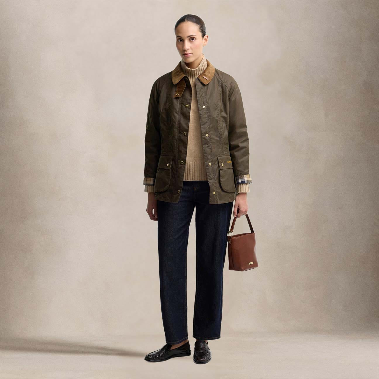 BARBOUR Giacca donna cerata Beadnells Icons Beech