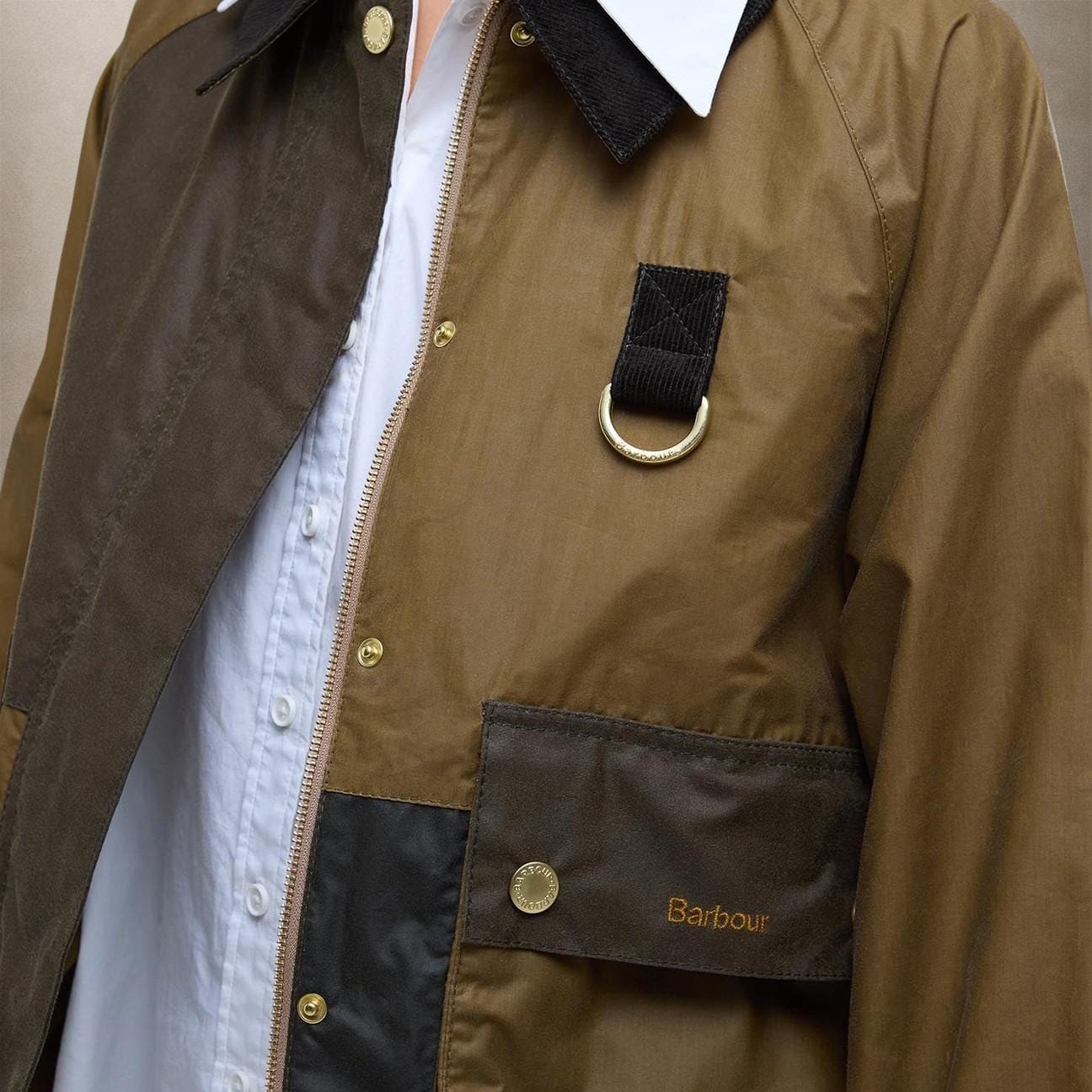 BARBOUR Giacca donna in cotone cerato Alma Sand