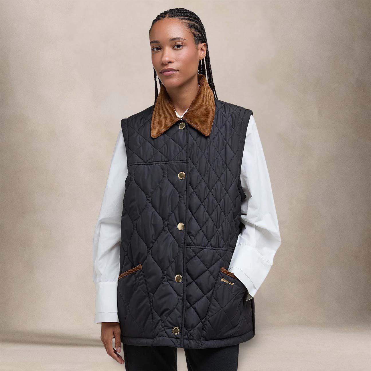 BARBOUR Giacca donna trapuntat Lorrie Nero