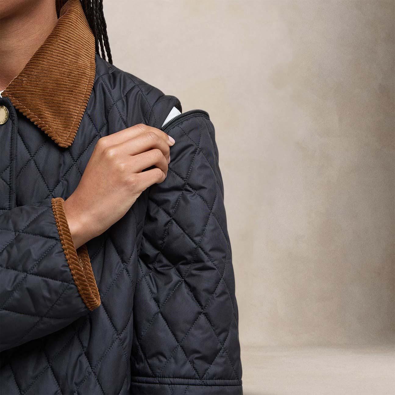 BARBOUR Giacca donna trapuntat Lorrie Nero