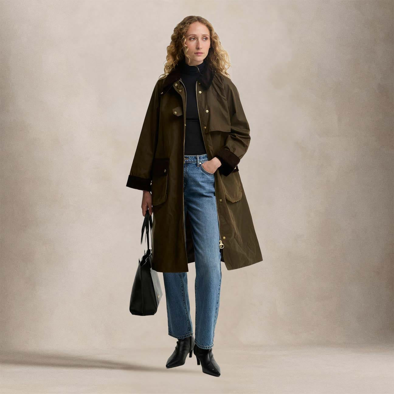 BARBOUR Giacca lunga donna Kirkless Sage