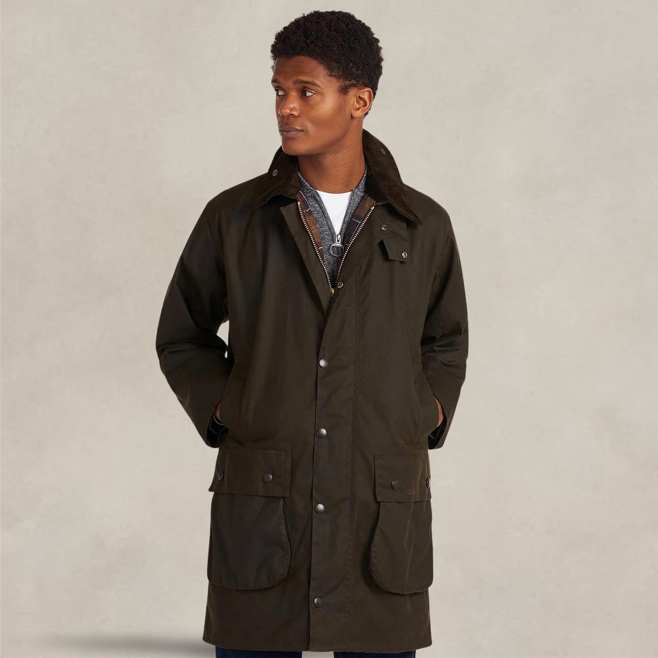 BARBOUR Giacca uomo cerata Northumbria Olive