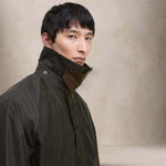 BARBOUR Giacca uomo cerata Patchwork Bedale oversize Sage
