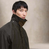 BARBOUR Giacca uomo cerata Patchwork Bedale oversize Sage