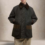 BARBOUR Giacca uomo cerata Patchwork Bedale oversize Sage