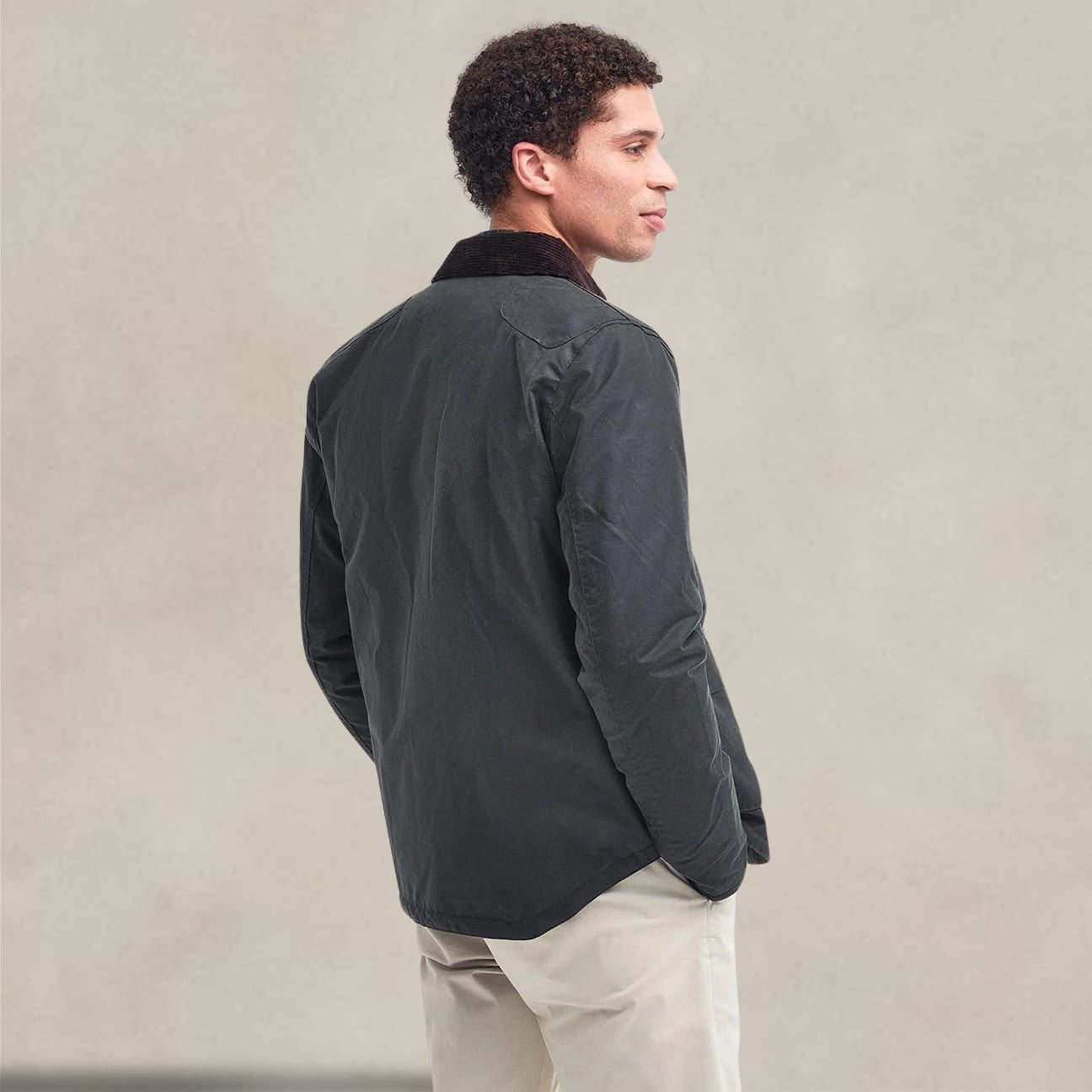 BARBOUR Giacca uomo cerata Reelin Sage