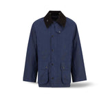 BARBOUR Giacca uomo in cotone cerato Bedale Washed Cobalt
