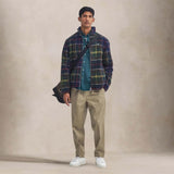 BARBOUR Giacca uomo in pile sherpa Tartan Classic