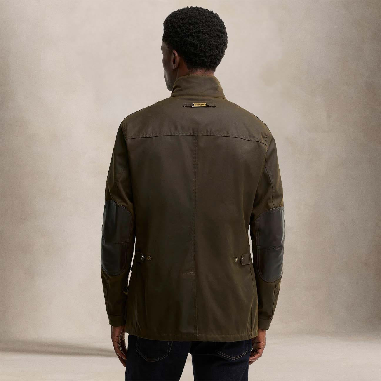 BARBOUR Giacca uomo Oleron in cotone cerato Olive