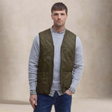 BARBOUR Gilet uomo Polarquilt con zip Olive