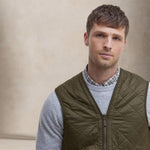 BARBOUR Gilet uomo Polarquilt con zip Olive