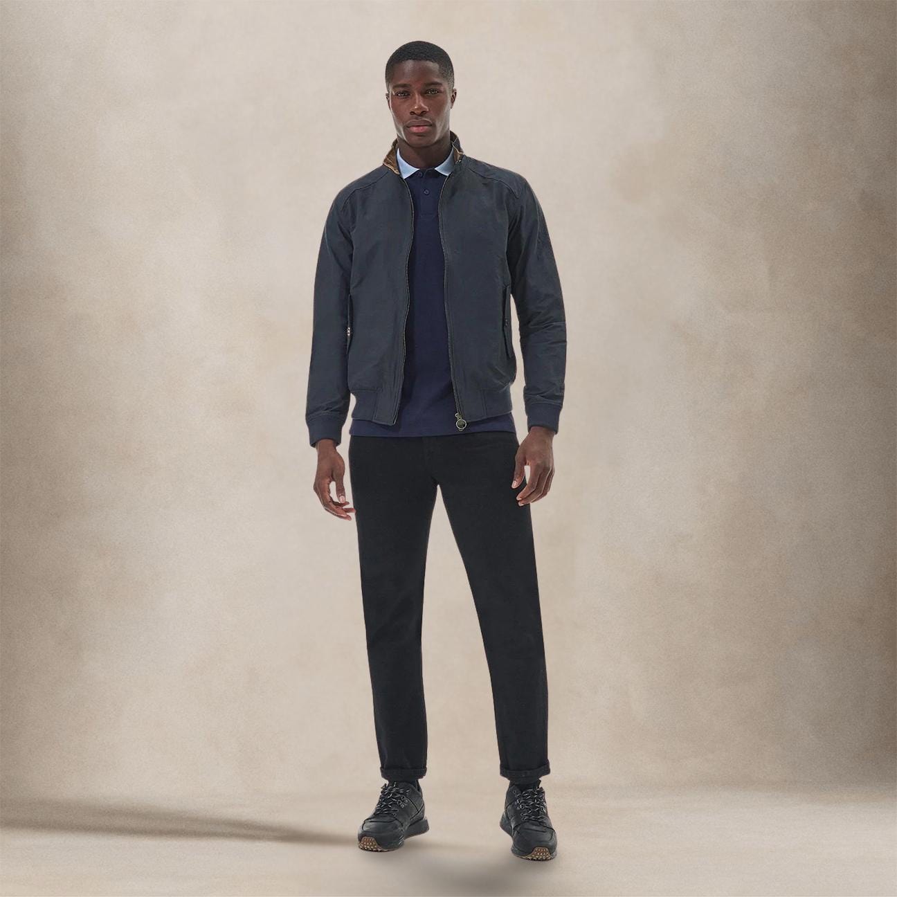 BARBOUR INTERNATIONAL Giacca uomo Steve Mc Queen Rectfier Harrington Blue