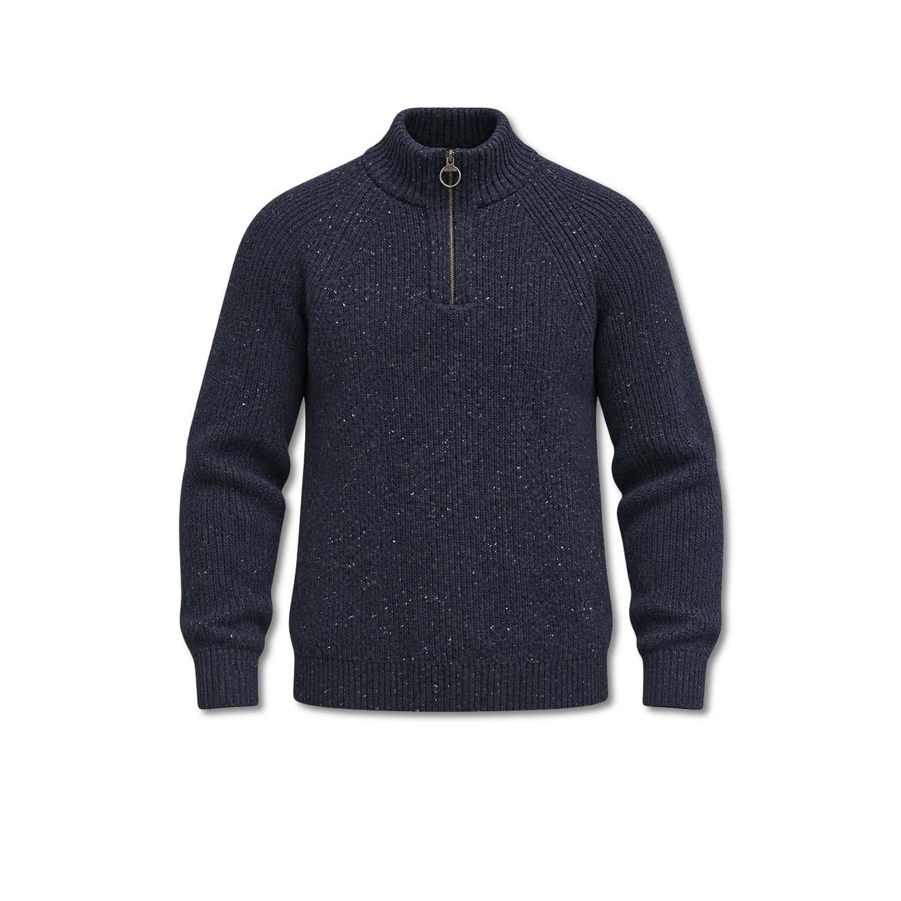 BARBOUR Maglia uomo con mezza zip Essentials Blue