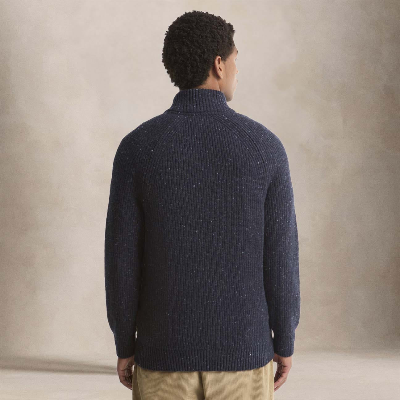 BARBOUR Maglia uomo con mezza zip Essentials Blue