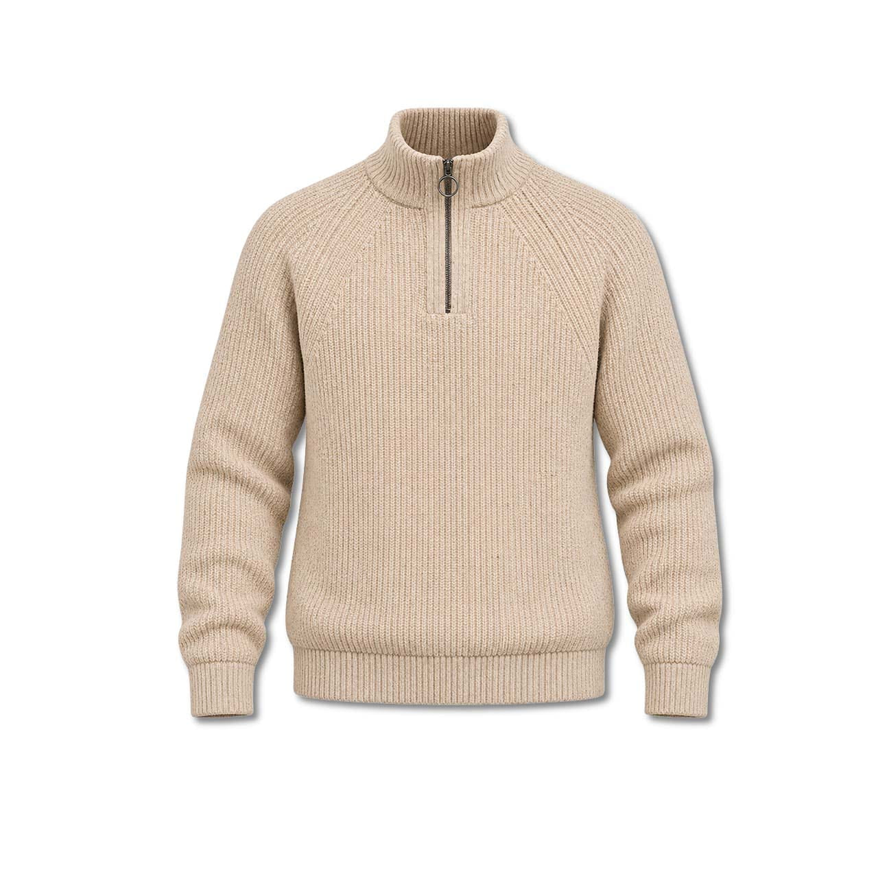 BARBOUR Maglia uomo con mezza zip Essentials Pearl